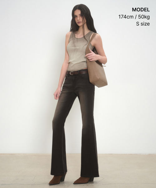 MUSINSA STANDARD WOMAN（ムシンサスタンダードウーマン）の「ウィメンズダーティダイドタンクトップ[グレーシュベージュ]（Tシャツ/カットソー・レディース・その他・SMALL/MEDIUM/LARGE/X-SMALL）」の2枚目の写真