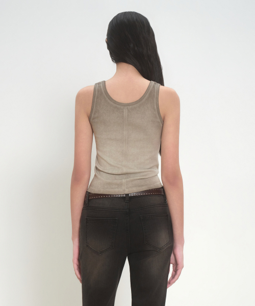 MUSINSA STANDARD WOMAN（ムシンサスタンダードウーマン）の「ウィメンズダーティダイドタンクトップ[グレーシュベージュ]（Tシャツ/カットソー・レディース・その他・SMALL/MEDIUM/LARGE/X-SMALL）」の3枚目の写真