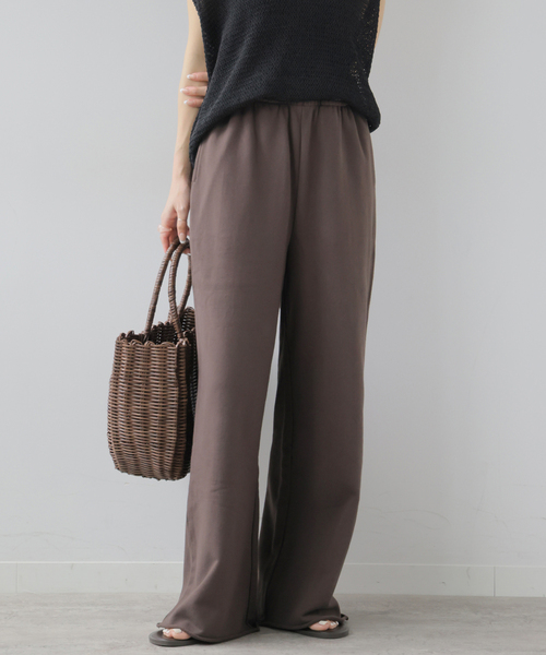 JOURNAL STANDARD relume(ジャーナルスタンダード レリューム)の「《WEB限定追加2》ワイドスウェットパンツ(スウェットパンツ・レディース・ネイビー/ブラウン・FREE)」の2枚目の写真