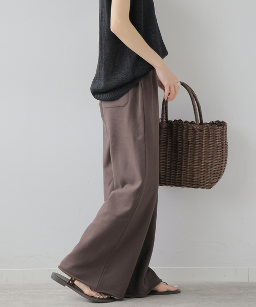 JOURNAL STANDARD relume(ジャーナルスタンダード レリューム)の「《WEB限定追加2》ワイドスウェットパンツ(スウェットパンツ・レディース・ネイビー/ブラウン・FREE)」の4枚目の写真