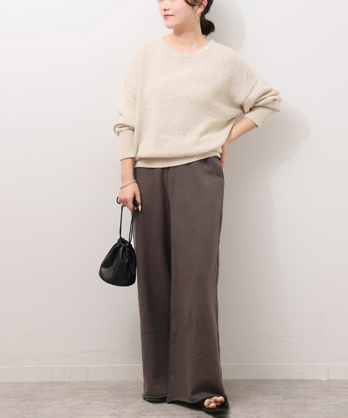 JOURNAL STANDARD relume(ジャーナルスタンダード レリューム)の「《WEB限定追加2》ワイドスウェットパンツ(スウェットパンツ・レディース・ネイビー/ブラウン・FREE)」の6枚目の写真