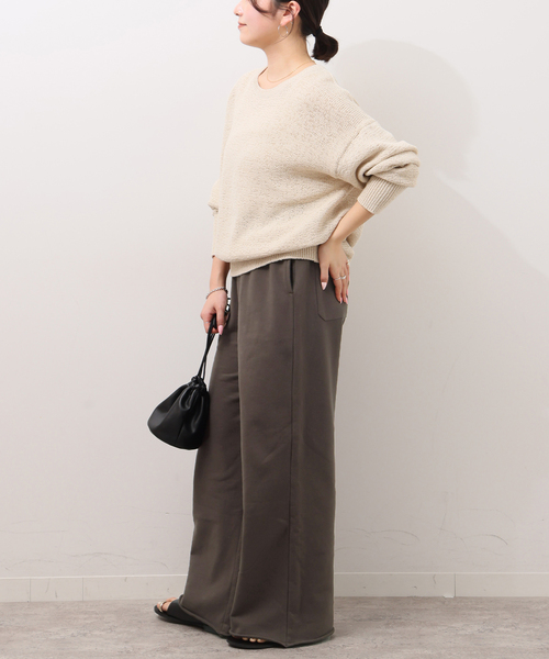 JOURNAL STANDARD relume(ジャーナルスタンダード レリューム)の「《WEB限定追加2》ワイドスウェットパンツ(スウェットパンツ・レディース・ネイビー/ブラウン・FREE)」の7枚目の写真