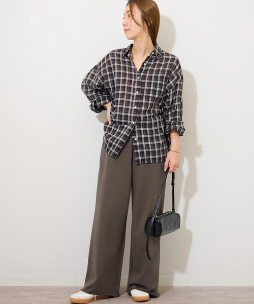 JOURNAL STANDARD relume(ジャーナルスタンダード レリューム)の「《WEB限定追加2》ワイドスウェットパンツ(スウェットパンツ・レディース・ネイビー/ブラウン・FREE)」の13枚目の写真