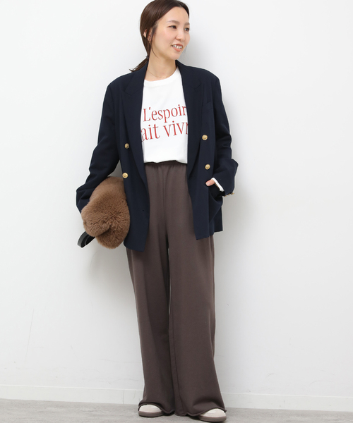 JOURNAL STANDARD relume(ジャーナルスタンダード レリューム)の「《WEB限定追加2》ワイドスウェットパンツ(スウェットパンツ・レディース・ネイビー/ブラウン・FREE)」の19枚目の写真