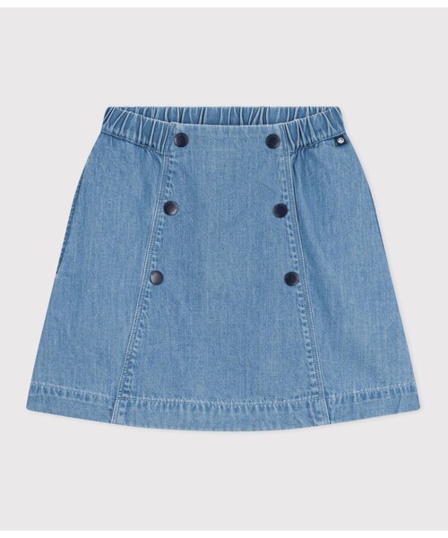 PETIT BATEAU(プチバトー)の「ライトデニムスカート(スカート・キッズ・ブルー・10YEAR/6YEAR)」の1枚目の写真