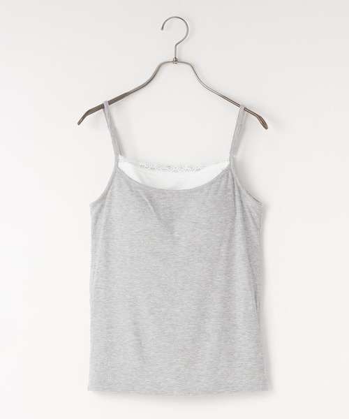 LOWRYS FARM（ローリーズファーム）の「スタイルＵＰレースカップキャミ 638395（キャミソール・レディース・グレー/ブラック/ホワイト・FREE）」の3枚目の写真