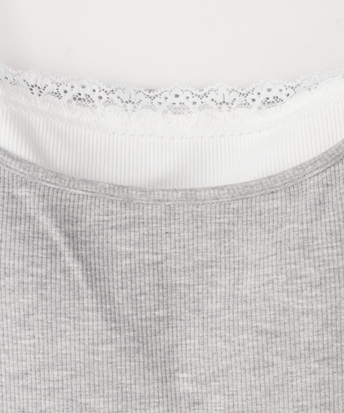LOWRYS FARM（ローリーズファーム）の「スタイルＵＰレースカップキャミ 638395（キャミソール・レディース・グレー/ブラック/ホワイト・FREE）」の13枚目の写真
