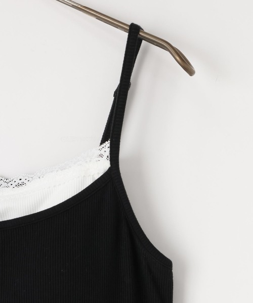 LOWRYS FARM（ローリーズファーム）の「スタイルＵＰレースカップキャミ 638395（キャミソール・レディース・グレー/ブラック/ホワイト・FREE）」の5枚目の写真
