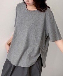 抜け感オーバー トップス Tシャツ/カットソー/サイドスリット入り
