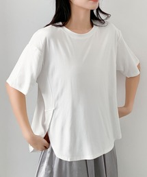 抜け感オーバー トップス Tシャツ/カットソー/サイドスリット入り