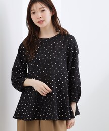 grove | 【UVカット・体型カバーも叶う】麻調メッシュランタンスリーブブラウス(シャツ/ブラウス)