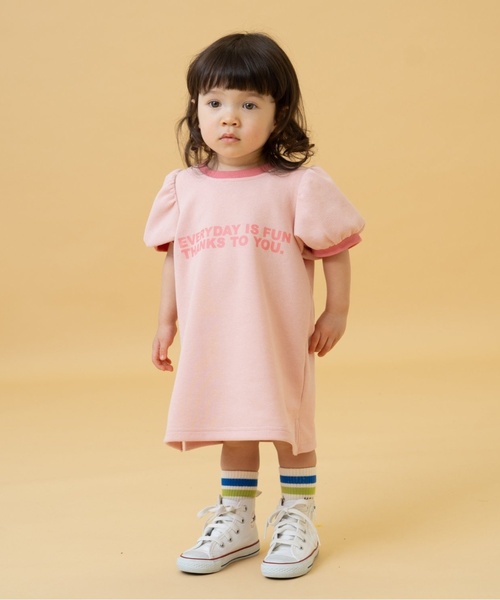 and D. petit main（アンドディープティマイン）の「鹿の子リンガーワンピース（ワンピース・キッズ・トップグレー/ピンク/ベージュ・100cm/110cm/120cm/130cm/140cm）」の6枚目の写真