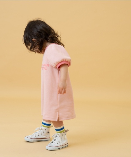 and D. petit main（アンドディープティマイン）の「鹿の子リンガーワンピース（ワンピース・キッズ・トップグレー/ピンク/ベージュ・100cm/110cm/120cm/130cm/140cm）」の8枚目の写真