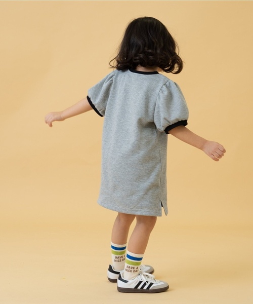 and D. petit main（アンドディープティマイン）の「鹿の子リンガーワンピース（ワンピース・キッズ・トップグレー/ピンク/ベージュ・100cm/110cm/120cm/130cm/140cm）」の10枚目の写真