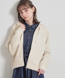 couture brooch（クチュールブローチ）の「【洗える・ダブルジップ】リボン刺繍 ダンボール フーディ（パーカー）」