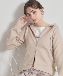 couture brooch（クチュールブローチ）の「【洗える・ダブルジップ】リボン刺繍 ダンボール フーディ（パーカー）」