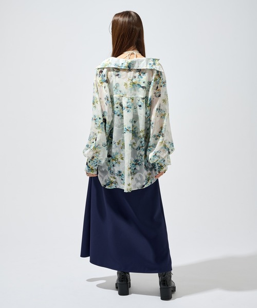 Ellno de Mavie(エルノデメヴィ)の「オパールシアールーズシャツ(シャツ/ブラウス・レディース・ブルー/ブラック/オフホワイト・FREE)」の17枚目の写真