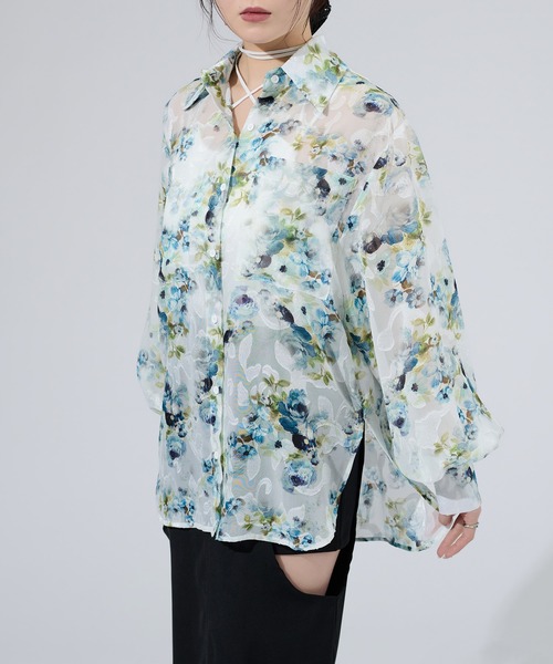 Ellno de Mavie(エルノデメヴィ)の「オパールシアールーズシャツ(シャツ/ブラウス・レディース・ブルー/ブラック/オフホワイト・FREE)」の21枚目の写真