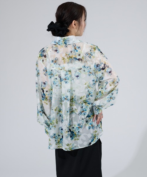 Ellno de Mavie(エルノデメヴィ)の「オパールシアールーズシャツ(シャツ/ブラウス・レディース・ブルー/ブラック/オフホワイト・FREE)」の18枚目の写真