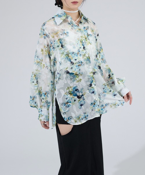 Ellno de Mavie(エルノデメヴィ)の「オパールシアールーズシャツ(シャツ/ブラウス・レディース・ブルー/ブラック/オフホワイト・FREE)」の22枚目の写真