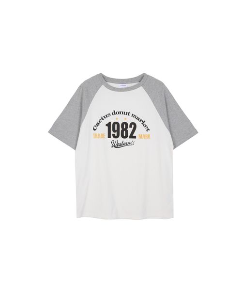 CACTUSDONUTMARKET(カクタスドーナツマーケット)の「1982 Raglan T-Shirt - Melange Gray(Tシャツ/カットソー・レディース・その他・MEDIUM/LARGE)」の2枚目の写真