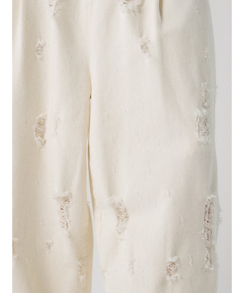 ELCHELE(エルチェレ)の「TWILL WIDE PANTS(デニムパンツ・レディース・ブラック/オフホワイト・38/36)」の8枚目の写真