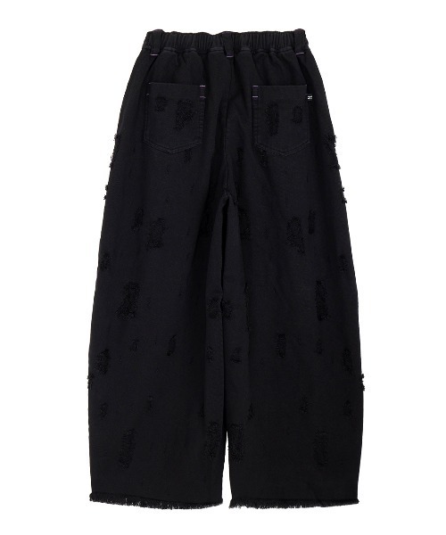 ELCHELE(エルチェレ)の「TWILL WIDE PANTS(デニムパンツ・レディース・ブラック/オフホワイト・38/36)」の14枚目の写真