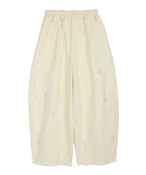 ELCHELE(エルチェレ)の「TWILL WIDE PANTS(デニムパンツ・レディース・ブラック/オフホワイト・38/36)」の16枚目の写真