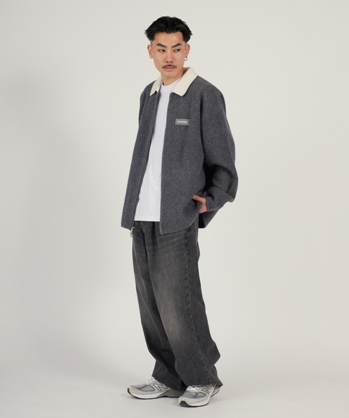 Calvin Klein(カルバン・クライン)の「Calvin Klein/カルバンクライン LS BOILED 100% MERINO CONTRAST COLLAR FZ 襟付きカーディガン ジップアップ 2026年春夏(カーディガン/ボレロ・メンズ・グレー・M/L)」の21枚目の写真