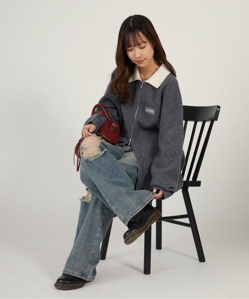 Calvin Klein(カルバン・クライン)の「Calvin Klein/カルバンクライン LS BOILED 100% MERINO CONTRAST COLLAR FZ 襟付きカーディガン ジップアップ 2026年春夏(カーディガン/ボレロ・メンズ・グレー・M/L)」の18枚目の写真