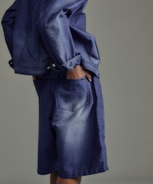 【ADAMPATEK/アダムパテック】blasted light moleskin wide shorts/ライトモールスキンショートパンツ