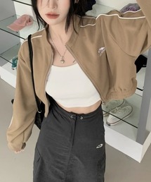 Vipoa（ヴィポア）の「クロップドデザイントラックジャケット（ジャージ）」