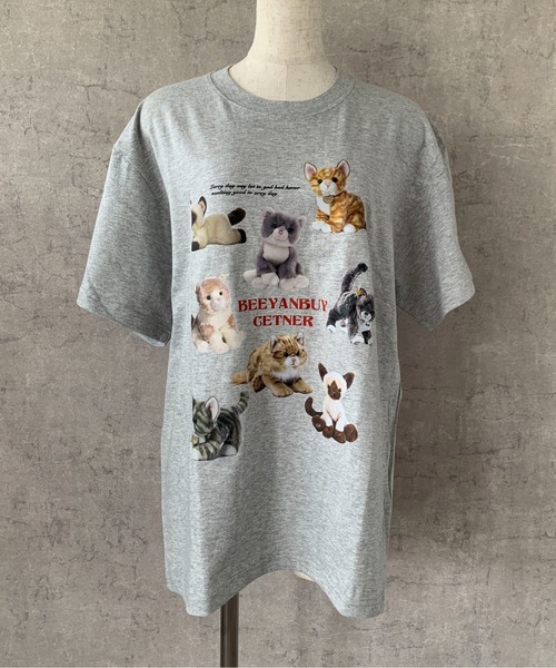 pyornim(ピョルニム)の「ねこぬいぐるみ プリント 半袖 BIGTシャツ(Tシャツ/カットソー・レディース・ホワイト/アイボリー/ブラック/グレー・M)」の21枚目の写真