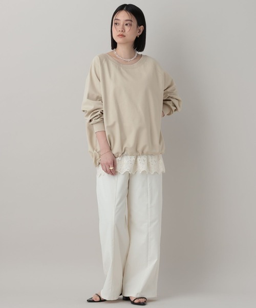 A part by（アパートバイ）の「【WEB限定】ドロストカットプルオーバー（Tシャツ/カットソー・レディース・カーキ/ブラウン系その他2/アイボリー・FREE）」の8枚目の写真