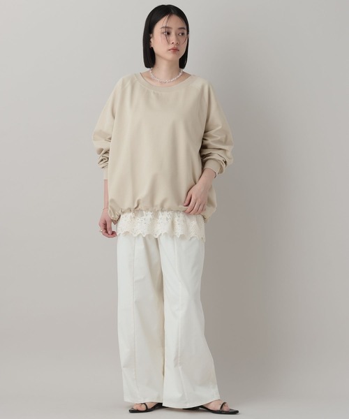 A part by（アパートバイ）の「【WEB限定】ドロストカットプルオーバー（Tシャツ/カットソー・レディース・カーキ/ブラウン系その他2/アイボリー・FREE）」の9枚目の写真