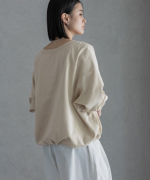 A part by（アパートバイ）の「【WEB限定】ドロストカットプルオーバー（Tシャツ/カットソー・レディース・カーキ/ブラウン系その他2/アイボリー・FREE）」の7枚目の写真