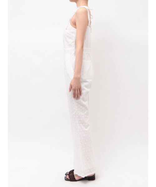 CALNAMUR（カルナムール）の「コットン刺繍サロペット（つなぎ/オールインワン・レディース・オフホワイト/ピンク・SMALL/MEDIUM）」の18枚目の写真
