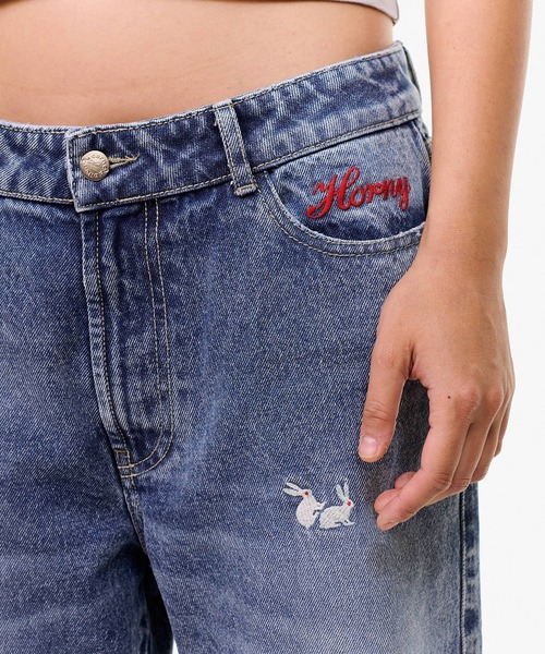 Carne Bollente（カルネボレンテ）の「Bell-Bottom Bunny（デニムパンツ・メンズ・インディゴブルー・30/32）」の3枚目の写真