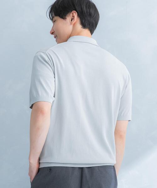 URBAN RESEARCH DOORS(アーバンリサーチドアーズ)の「LIFE STYLE TAILOR ハイゲージ半袖ニットポロシャツ(シャツ/ブラウス・メンズ・ブラウン/アイボリー/ブラック/ブルー・MEDIUM/LARGE)」の14枚目の写真