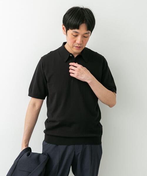 URBAN RESEARCH DOORS(アーバンリサーチドアーズ)の「LIFE STYLE TAILOR ハイゲージ半袖ニットポロシャツ(シャツ/ブラウス・メンズ・ブラウン/アイボリー/ブラック/ブルー・MEDIUM/LARGE)」の19枚目の写真