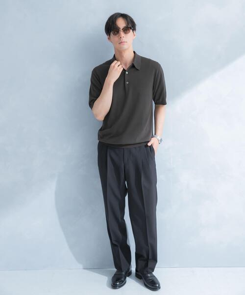 URBAN RESEARCH DOORS(アーバンリサーチドアーズ)の「LIFE STYLE TAILOR ハイゲージ半袖ニットポロシャツ(シャツ/ブラウス・メンズ・ブラウン/アイボリー/ブラック/ブルー・MEDIUM/LARGE)」の17枚目の写真