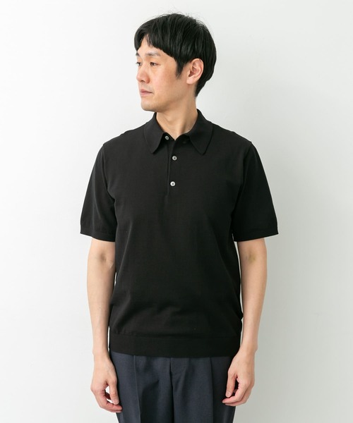 URBAN RESEARCH DOORS(アーバンリサーチドアーズ)の「LIFE STYLE TAILOR ハイゲージ半袖ニットポロシャツ(シャツ/ブラウス・メンズ・ブラウン/アイボリー/ブラック/ブルー・MEDIUM/LARGE)」の15枚目の写真