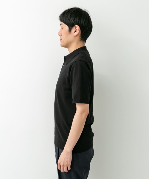URBAN RESEARCH DOORS(アーバンリサーチドアーズ)の「LIFE STYLE TAILOR ハイゲージ半袖ニットポロシャツ(シャツ/ブラウス・メンズ・ブラウン/アイボリー/ブラック/ブルー・MEDIUM/LARGE)」の17枚目の写真