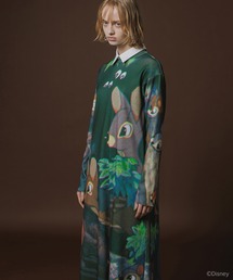 NON TOKYO | 【 Disney “Snow White” × NON TOKYO 】PRINT RIB L/S ONE-PIECE(ワンピース)