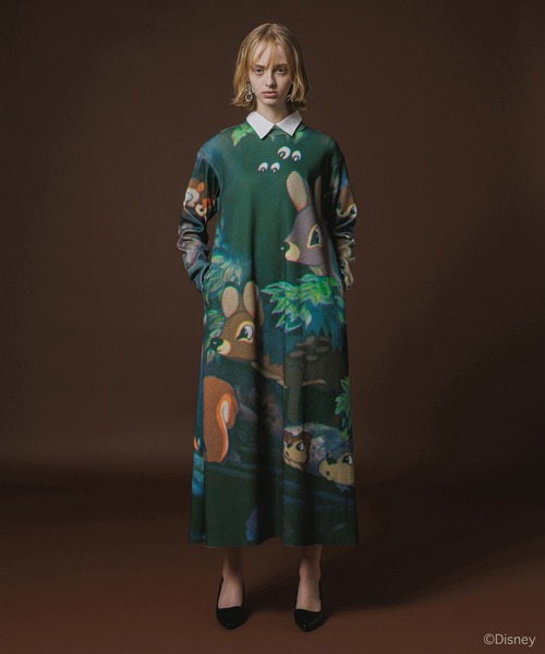 NON TOKYO(ノントーキョー)の「【 Disney “Snow White” × NON TOKYO 】PRINT RIB L/S ONE-PIECE(ワンピース・レディース・マルチ・1/2)」の2枚目の写真