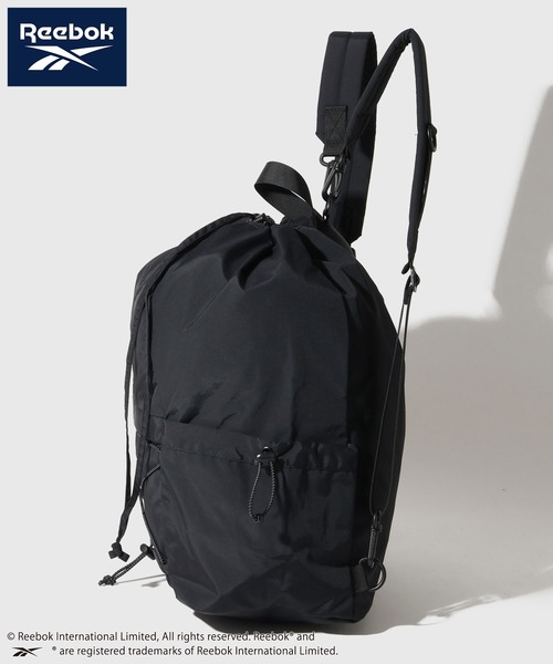 Reebok(リーボック)の「【Reebok/リーボック】ドローコード2way リュック ナップサック(バックパック/リュック・メンズ・ブラック/グレー/オフホワイト・FREE)」の5枚目の写真