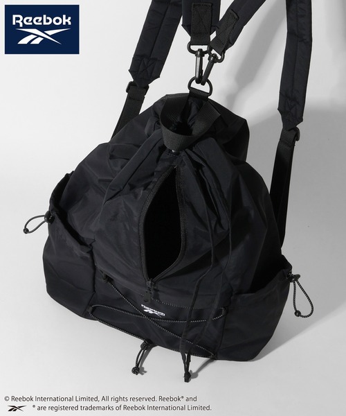 Reebok(リーボック)の「【Reebok/リーボック】ドローコード2way リュック ナップサック(バックパック/リュック・メンズ・ブラック/グレー/オフホワイト・FREE)」の7枚目の写真