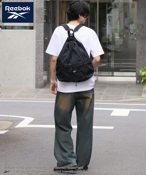 Reebok(リーボック)の「【Reebok/リーボック】ドローコード2way リュック ナップサック(バックパック/リュック・メンズ・ブラック/グレー/オフホワイト・FREE)」の17枚目の写真