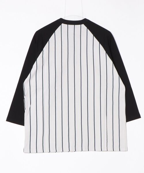 LFYT(エルエフワイティー)の「LFYT ラファイエット - PINSTRIPE RAGLAN SLEEVE TEE ラグランスリーブ Tシャツ LS260102(Tシャツ/カットソー・メンズ・ネイビー/ホワイト・X-LARGE/LARGE/MEDIUM/SMALL/XX-LARGE)」の15枚目の写真