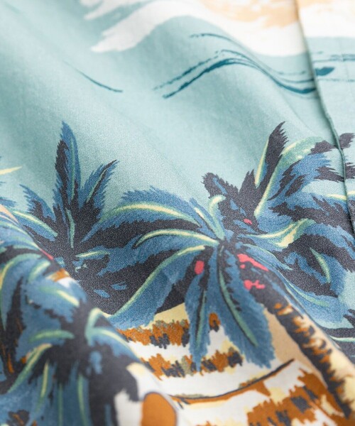 BROOKS BROTHERS（ブルックスブラザーズ）の「コットン　アイランドプリント　オープンカラーシャツ　Regular Fit（シャツ/ブラウス・メンズ・ブルー・LARGE/MEDIUM）」の2枚目の写真